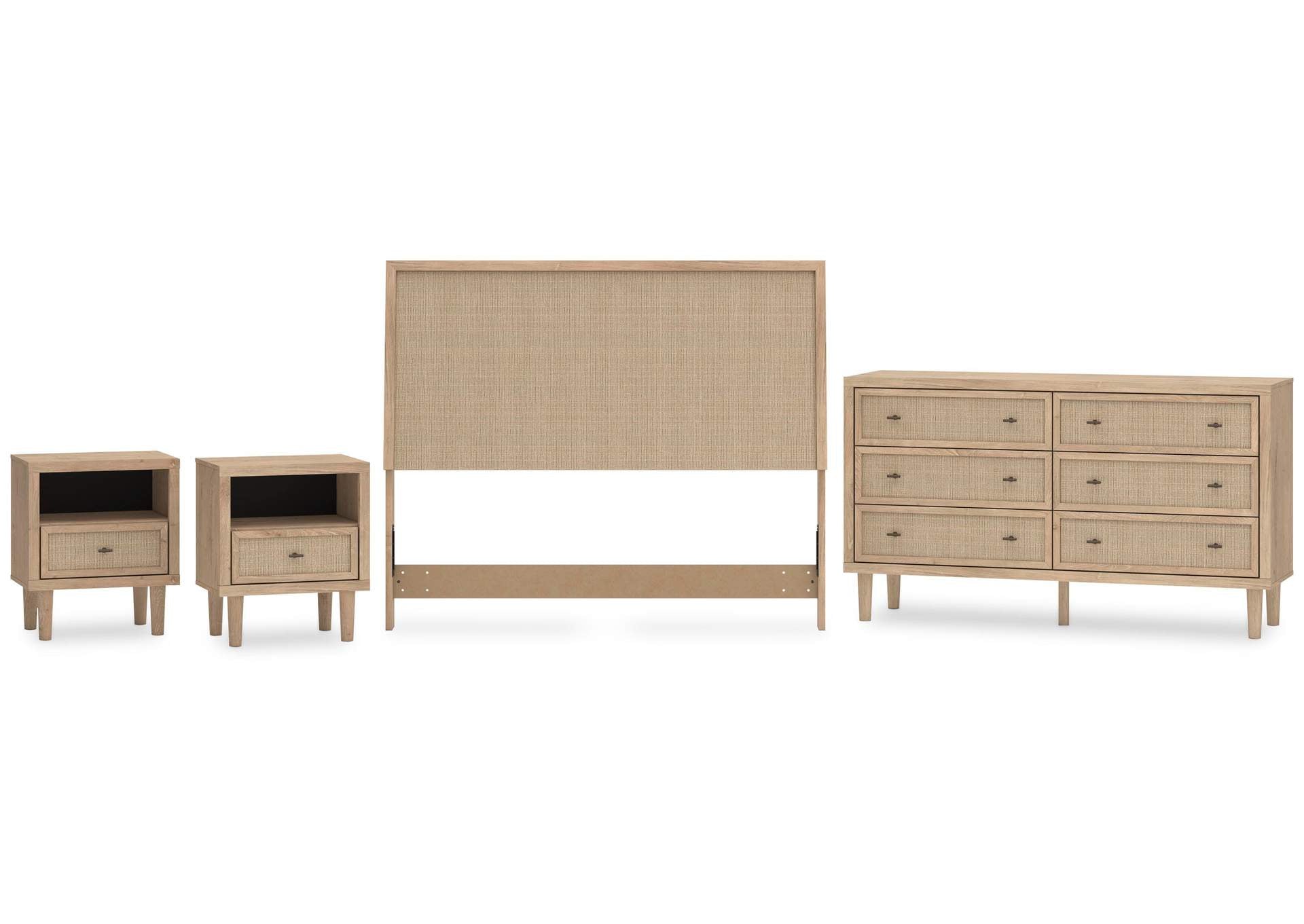 Cielden Queen Panel Headboard, Dresser and 2 Nightstands