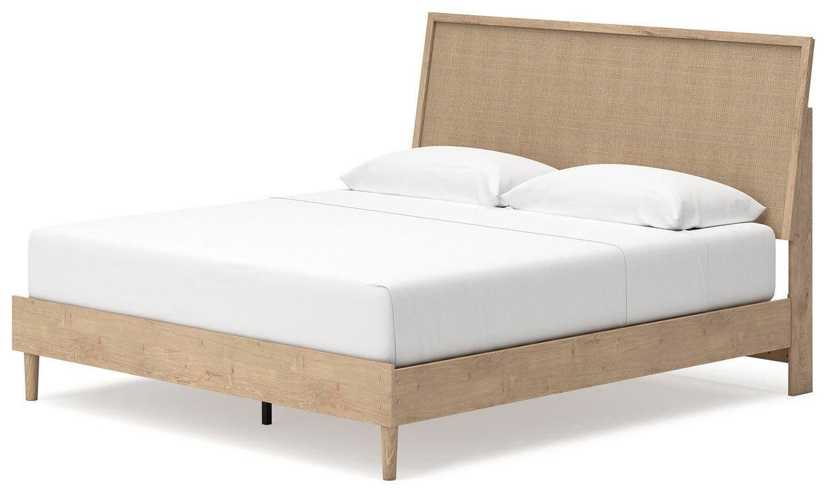 Cielden King Panel Bed in Two-tone, angle view
