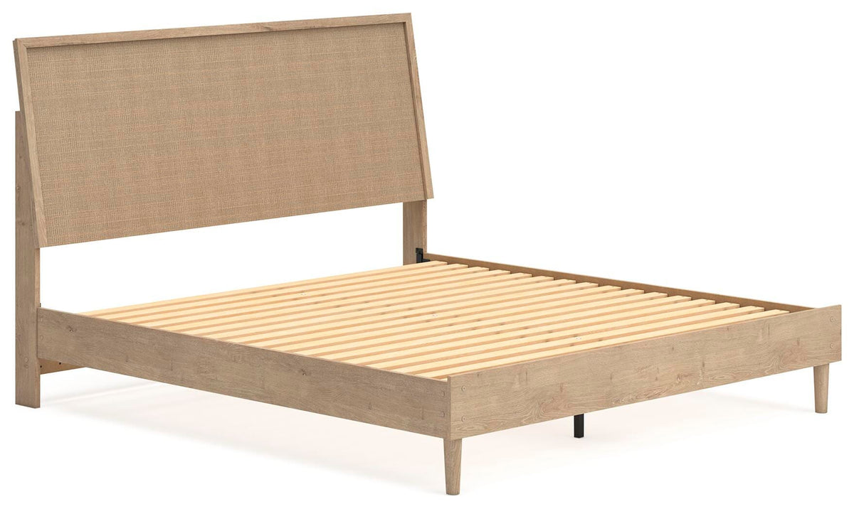 Cielden King Panel Bed in Two-tone, angle view
