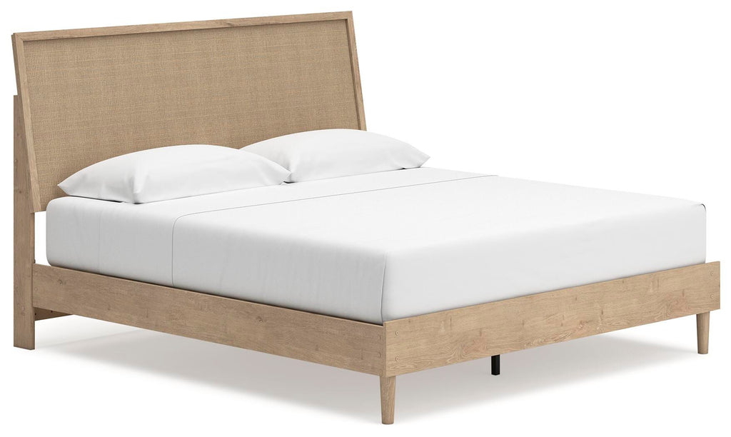 Cielden King Panel Bed in Two-tone, angle view