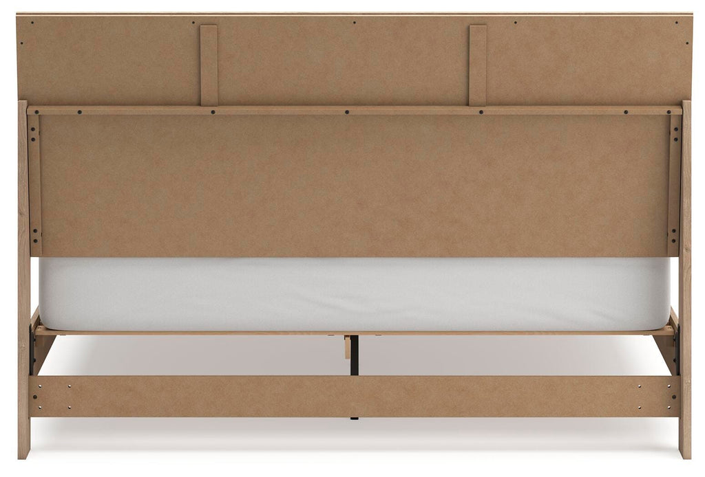 Cielden King Panel Bed in Two-tone, back view