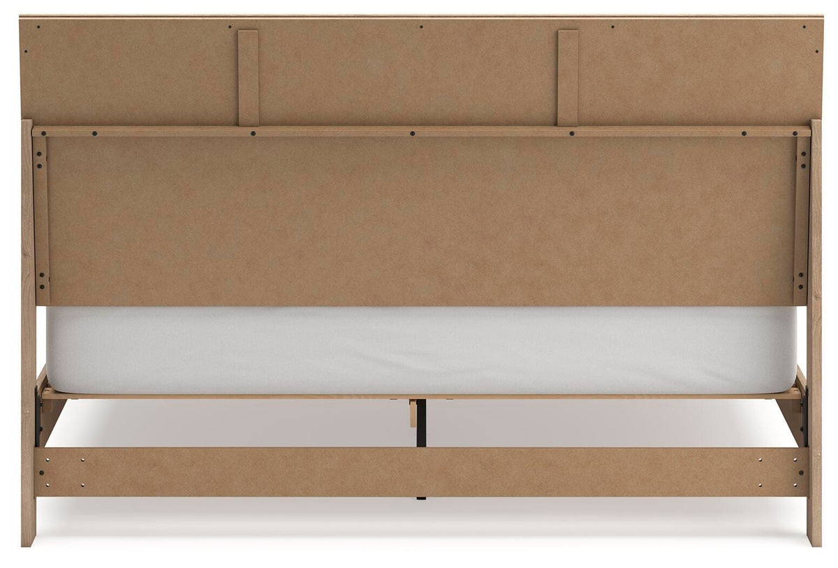 Cielden King Panel Bed in Two-tone, back view