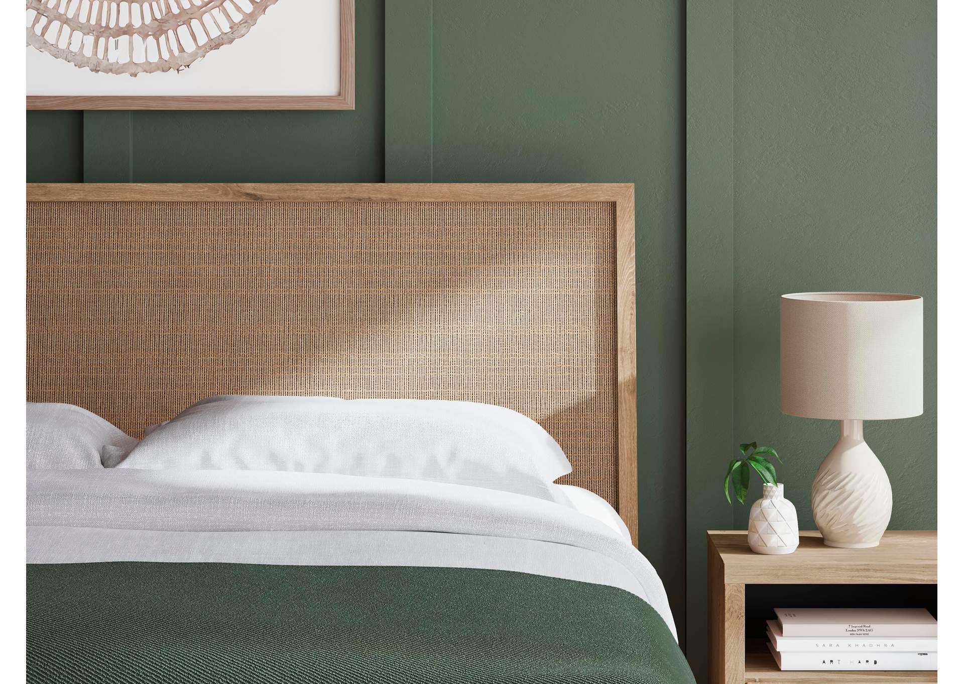 Cielden King Panel Headboard and Dresser detail