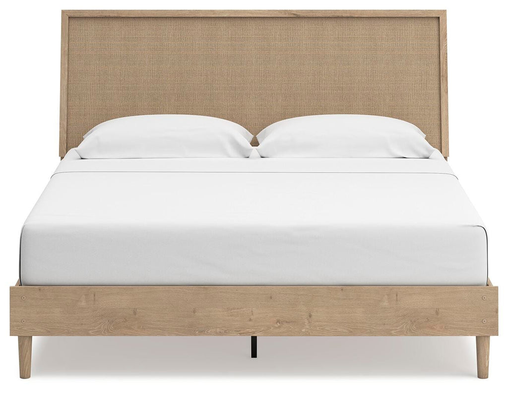 Cielden King Panel Bed in Two-tone, front view
