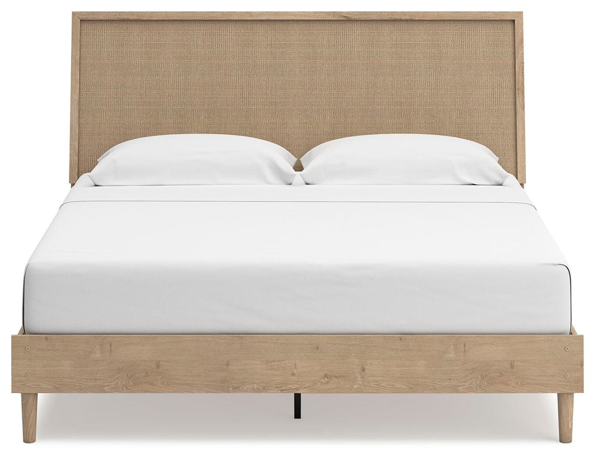 Cielden King Panel Bed in Two-tone, front view