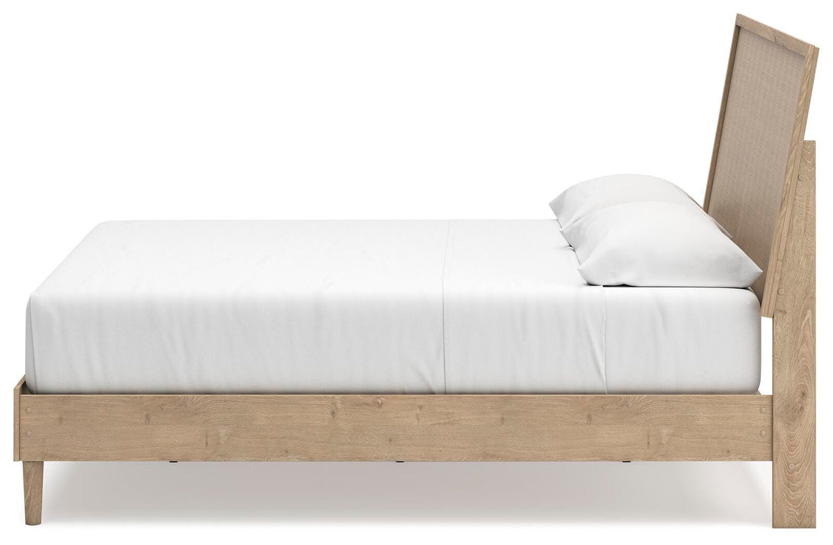 Cielden King Panel Bed in Two-tone, alternate side view