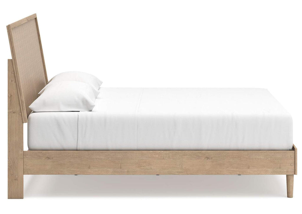 Cielden King Panel Bed with Dresser side view