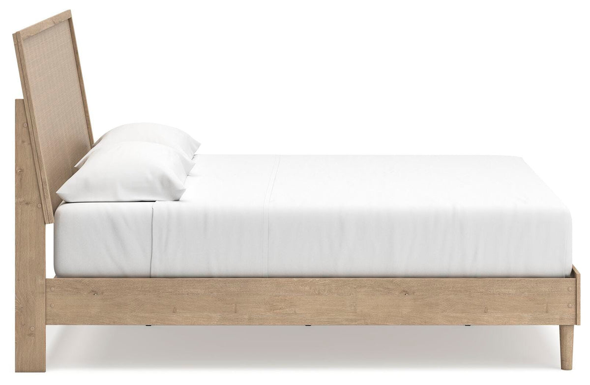 Cielden King Panel Bed in Two-tone, side view