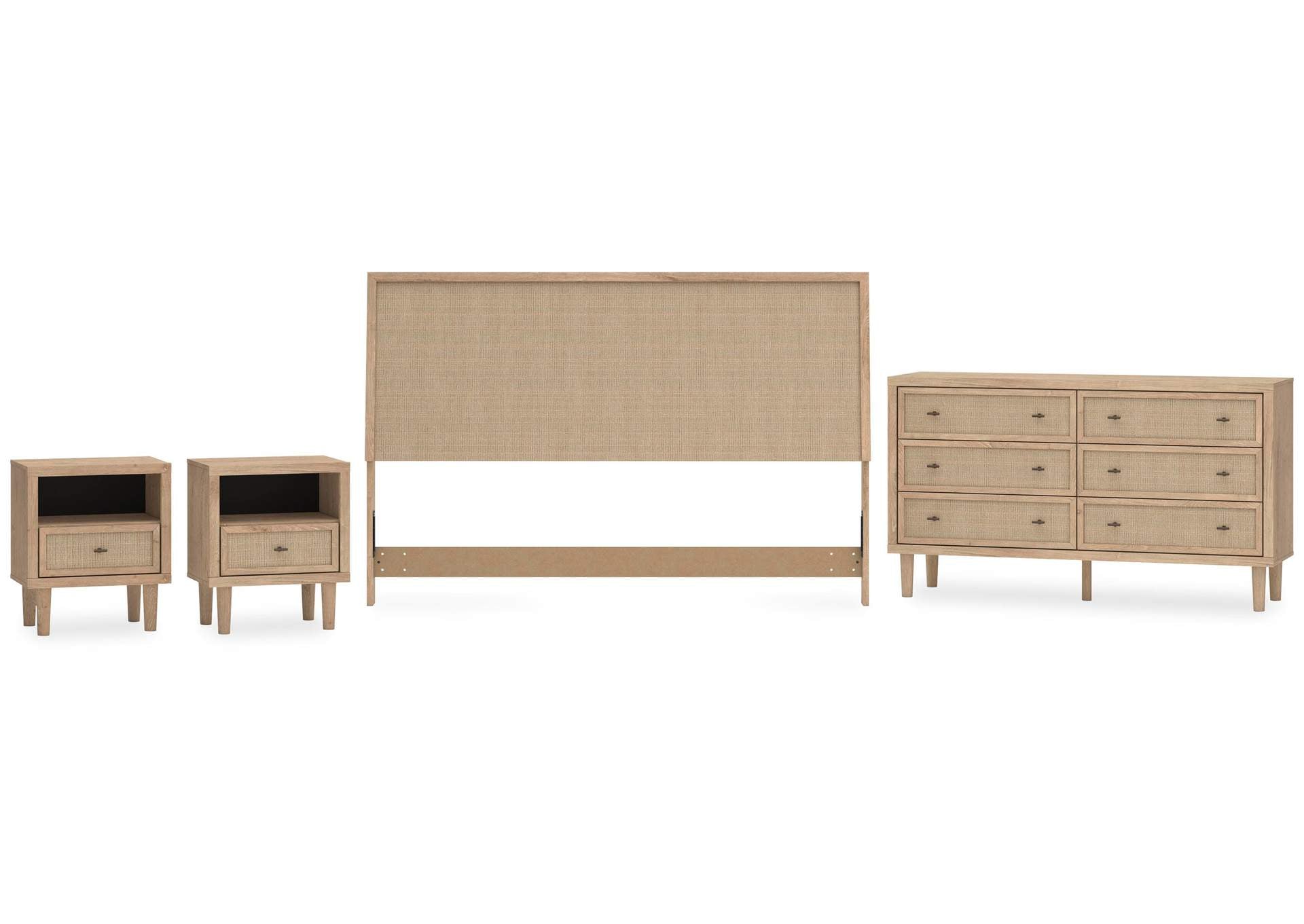 Cielden King Panel Headboard, Dresser and 2 Nightstands