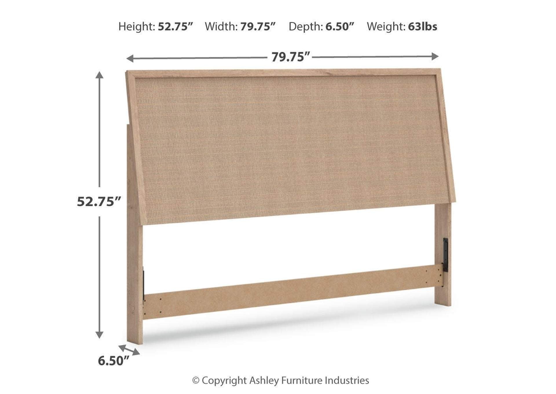 Cielden King Panel Headboard and 2 Nightstands dimensions