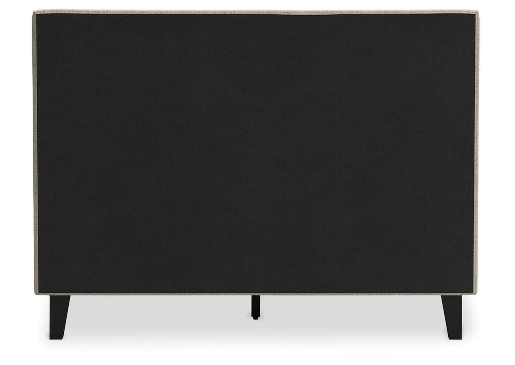 Cielden Full Upholstered Bed with Roll Slats, Dresser and Nightstand