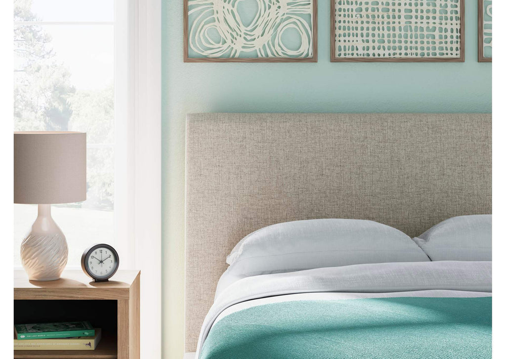 Cielden Full Upholstered Bed with Roll Slats, Dresser and Chest detail