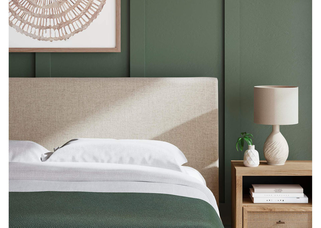 Cielden King Upholstered Bed with Roll Slats detail