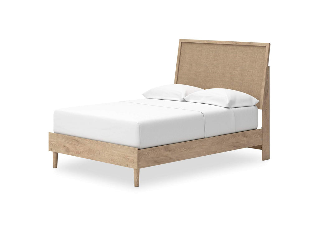 Cielden Full Panel Bed with Dresser and 2 Nightstands angled view