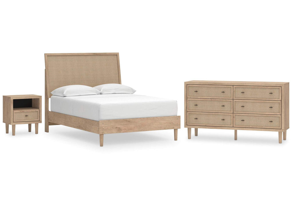 Cielden Full Panel Bed with Dresser and Nightstand