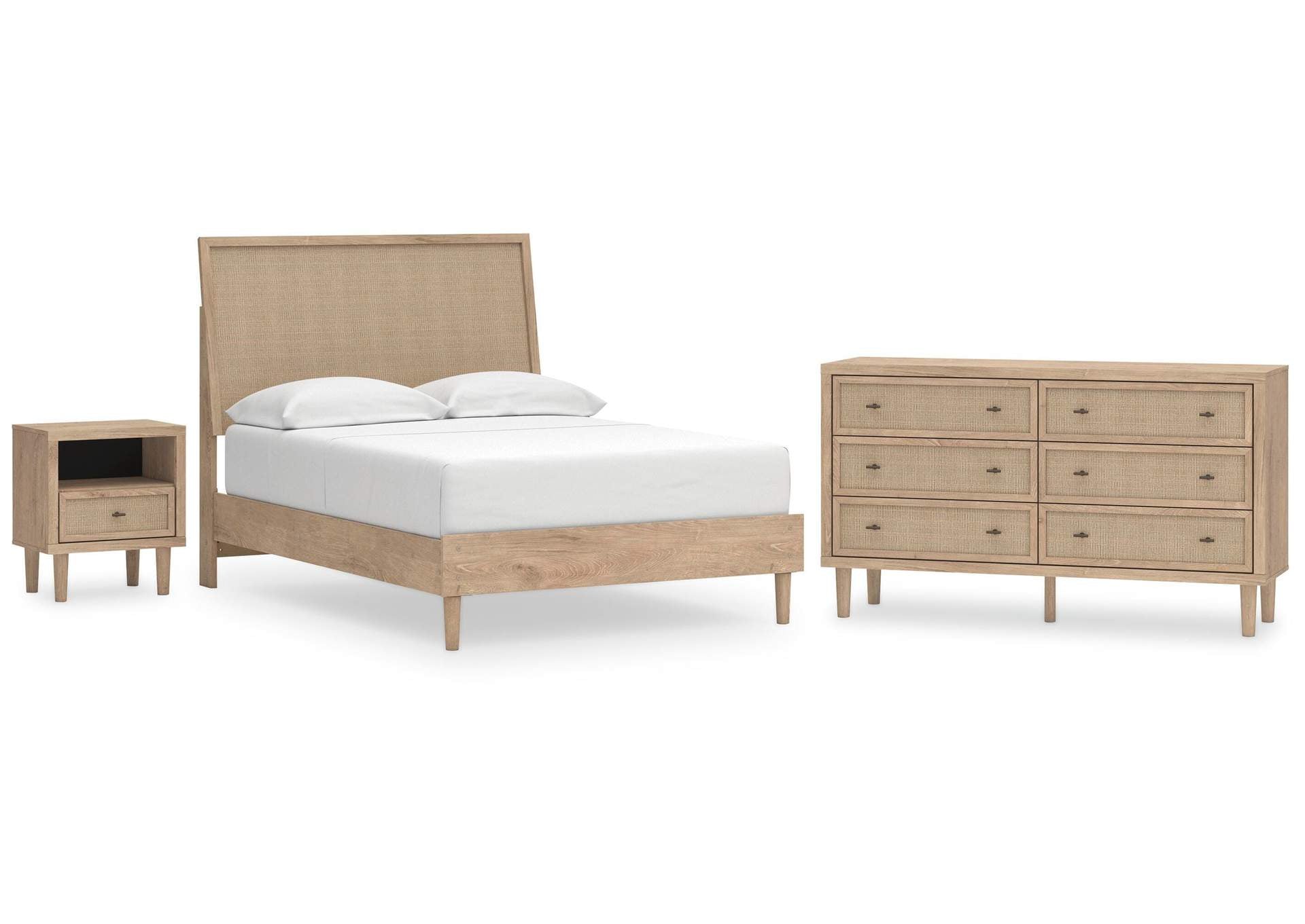 Cielden Full Panel Bed with Dresser and Nightstand