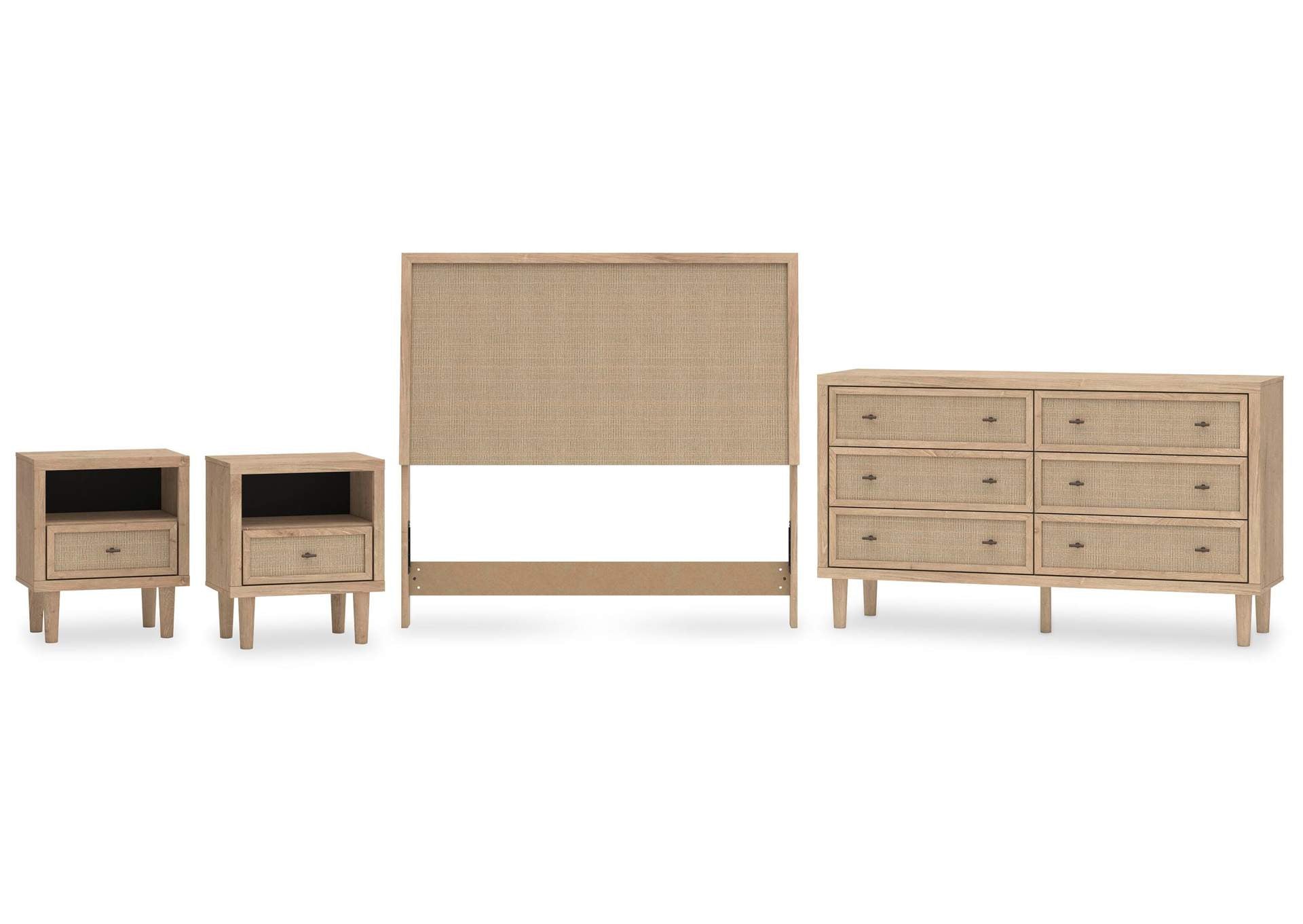 Cielden Full Panel Headboard, Dresser and 2 Nightstands