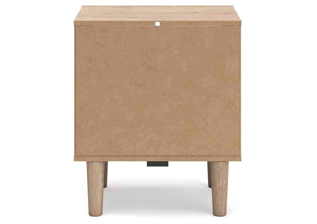 Cielden Full Upholstered Panel Bed with Mirrored Dresser, Chest and 2 Nightstands
