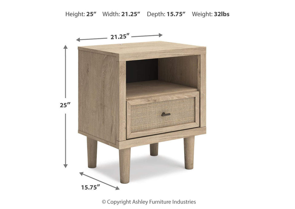 Cielden King Panel Bed with Dresser and Nightstand dimensions