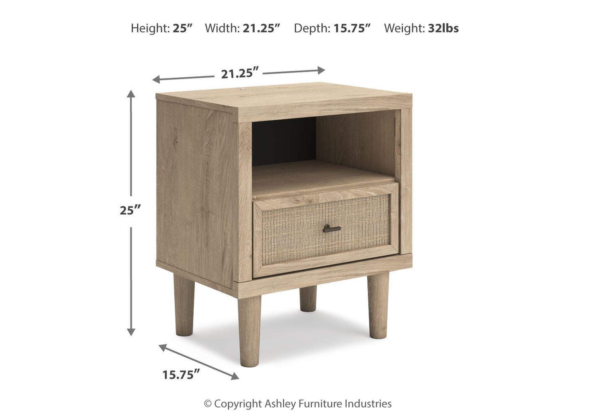 Cielden King Panel Bed with Mirrored Dresser, Chest and Nightstand dimensions