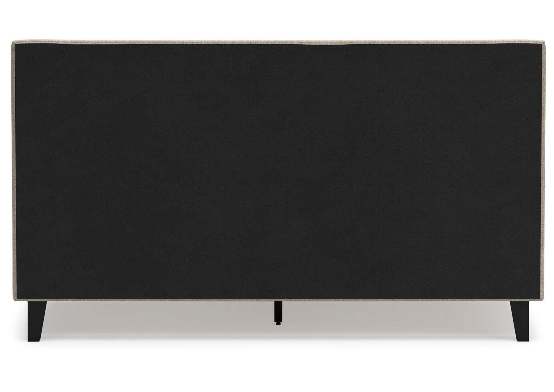 Cielden California King Upholstered Bed with Roll Slats, Dresser and Chest