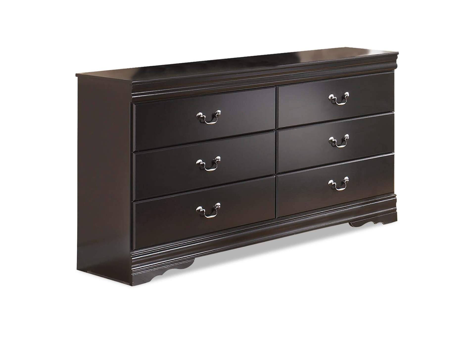 Huey Vineyard Queen Sleigh Bed with Mirrored Dresser and Nightstand