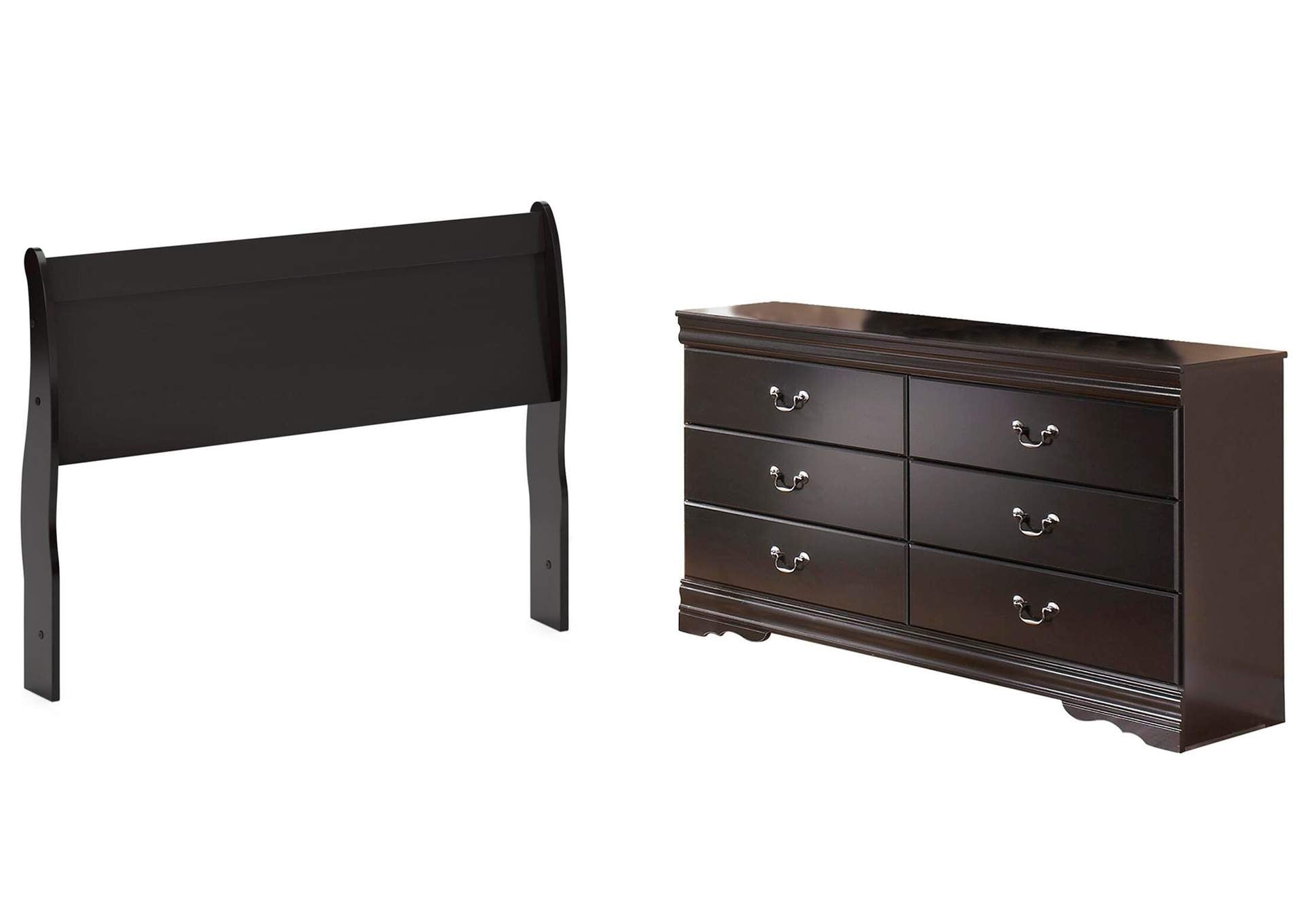 Huey Vineyard Queen Sleigh Headboard Bed with Dresser