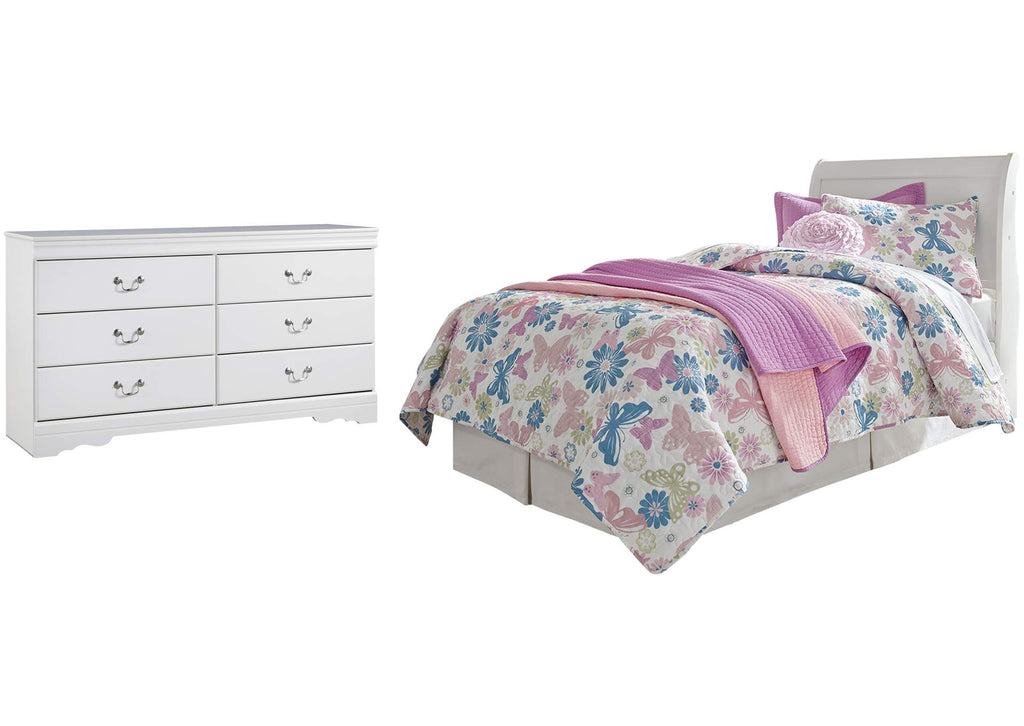 Anarasia Twin Sleigh Headboard and Dresser