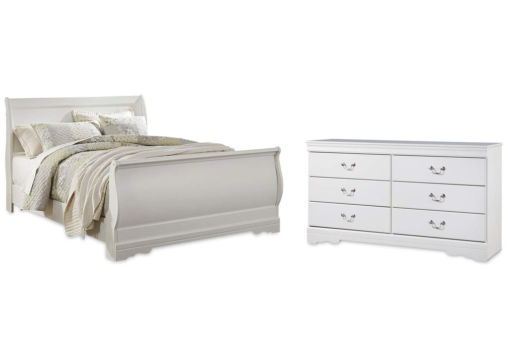 Anarasia Queen Sleigh Bed with Dresser