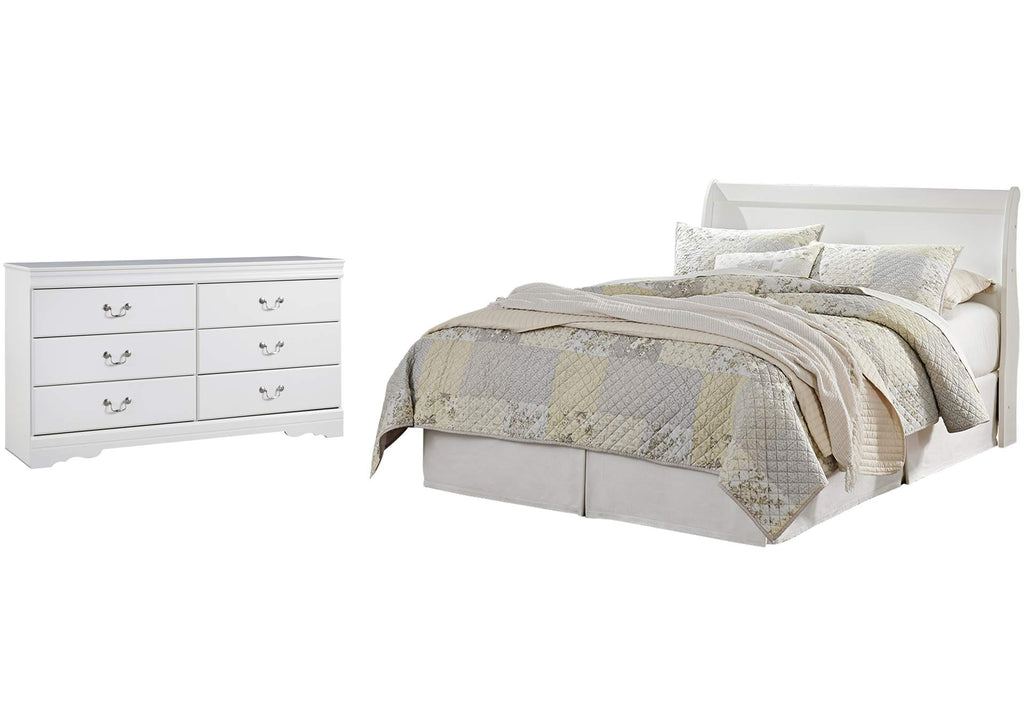 Anarasia Queen Sleigh Headboard and Dresser