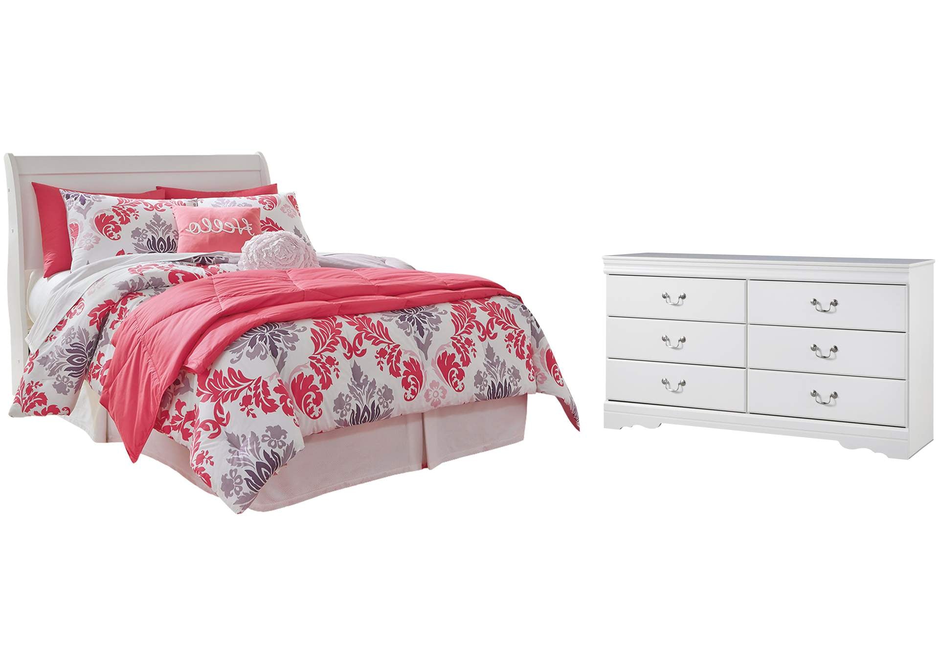 Anarasia Full Sleigh Headboard and Dresser