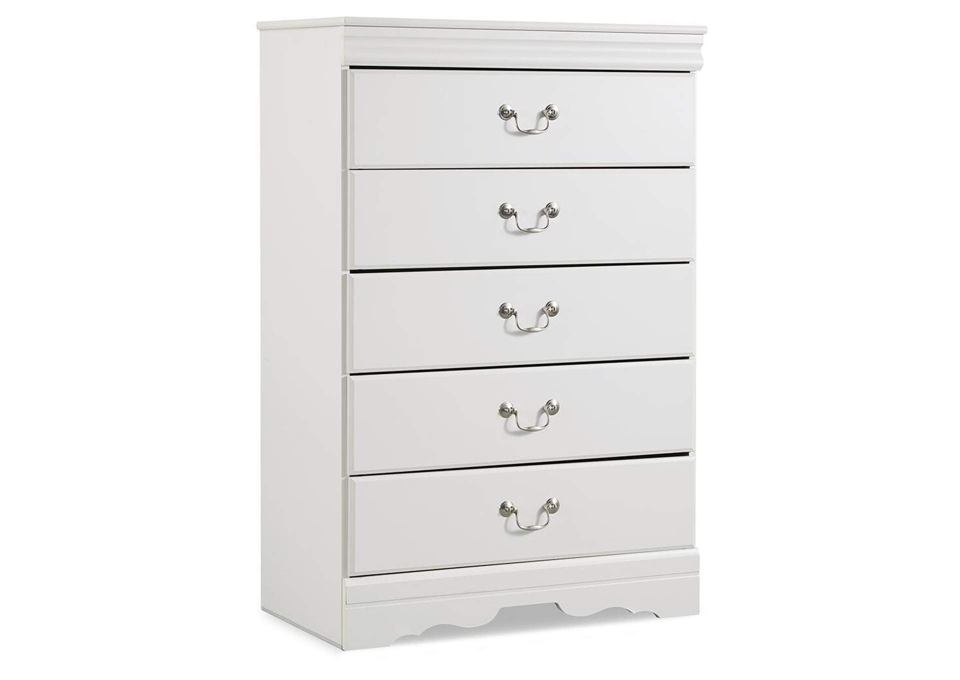 Anarasia Queen Sleigh Headboard, Dresser, Mirror, Chest and 2 Nightstands