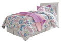 Anarasia Twin Sleigh Headboard Bed with Mirrored Dresser