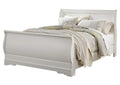 Anarasia Queen Sleigh Bed with Mirrored Dresser
