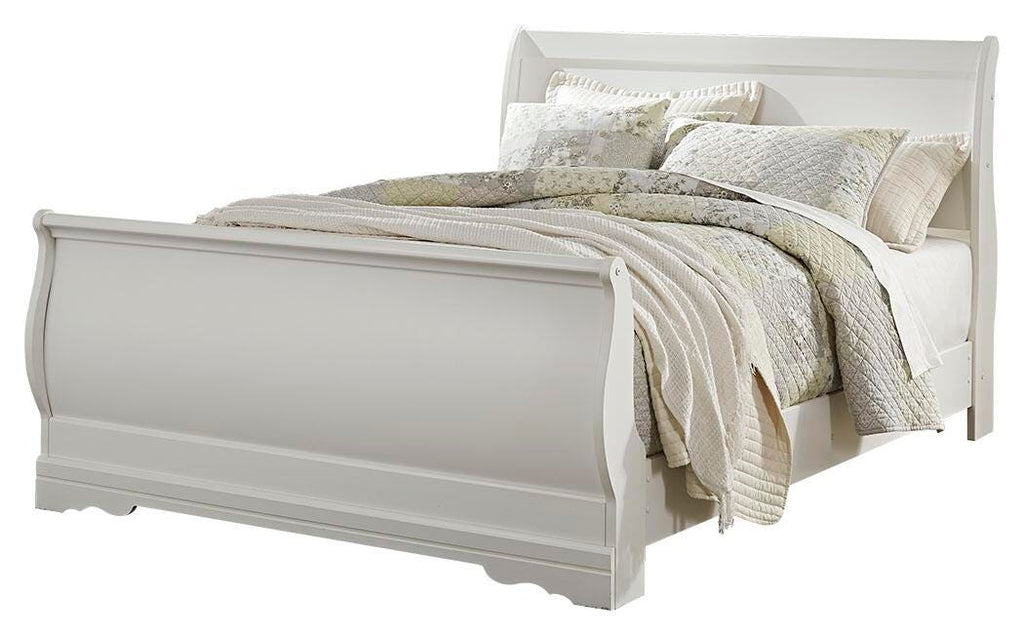 Anarasia Queen Sleigh Bed in White, alternate view 2