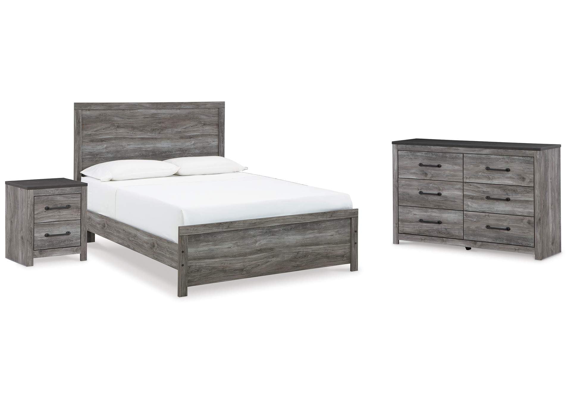Bronyan Queen Panel Bed with Dresser and Nightstand