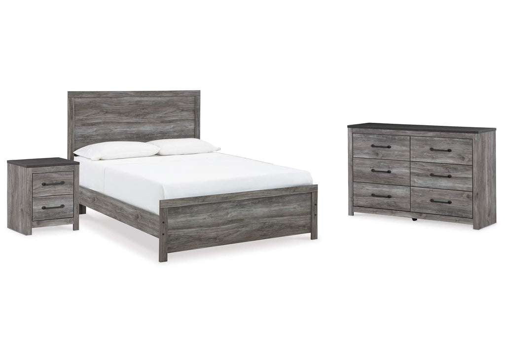 Bronyan King Panel Bed with Dresser and Nightstand