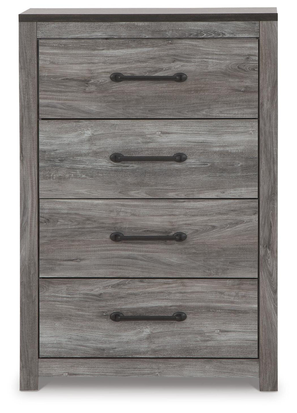 Bronyan Chest of Drawers in Dark Gray, front view