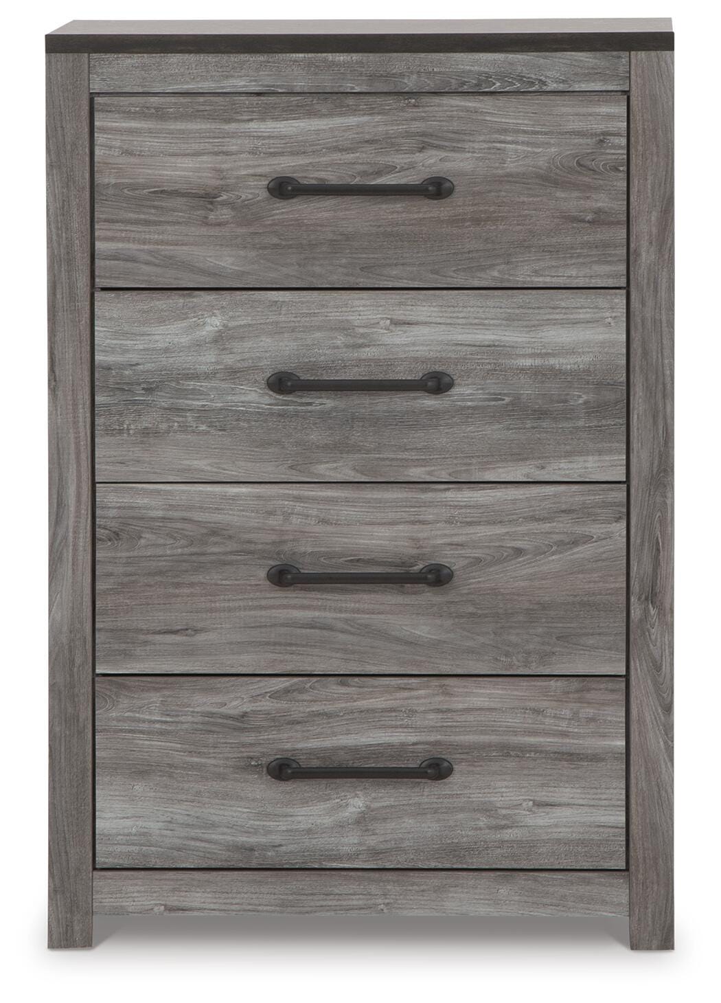 Bronyan Chest of Drawers in Dark Gray, front view