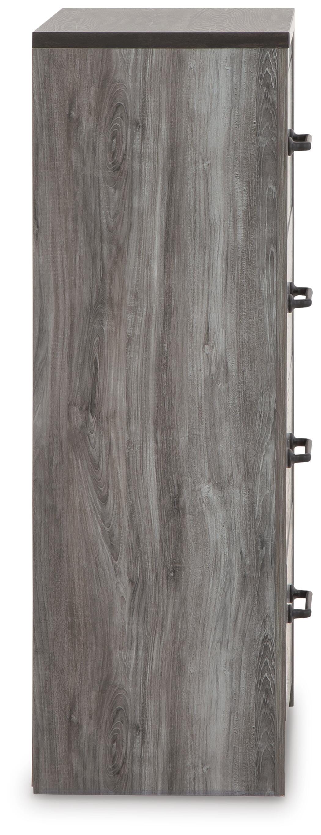 Bronyan Chest of Drawers in Dark Gray, side view