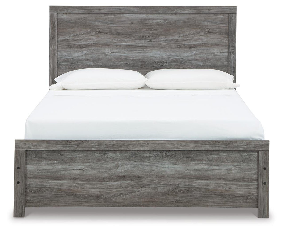 Bronyan Queen Panel Bed in Dark Gray, front view