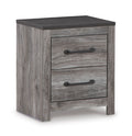 Bronyan Nightstand in Dark Gray, closed view