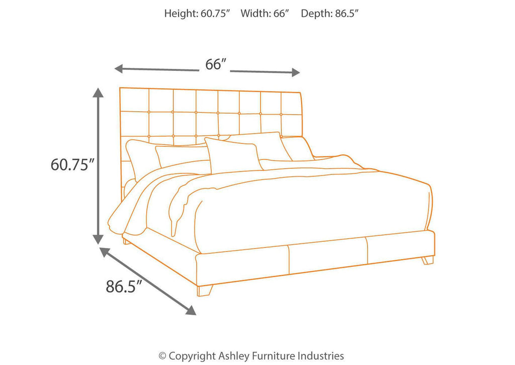 Dolante King Upholstered Bed with Mattress dimensions