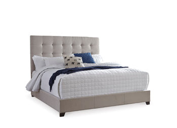 Dolante Queen Upholstered Bed in Beige