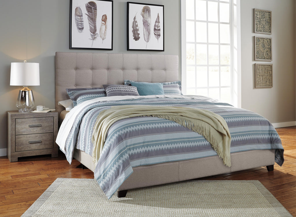 Dolante King Upholstered Bed in Beige, alternate view 6