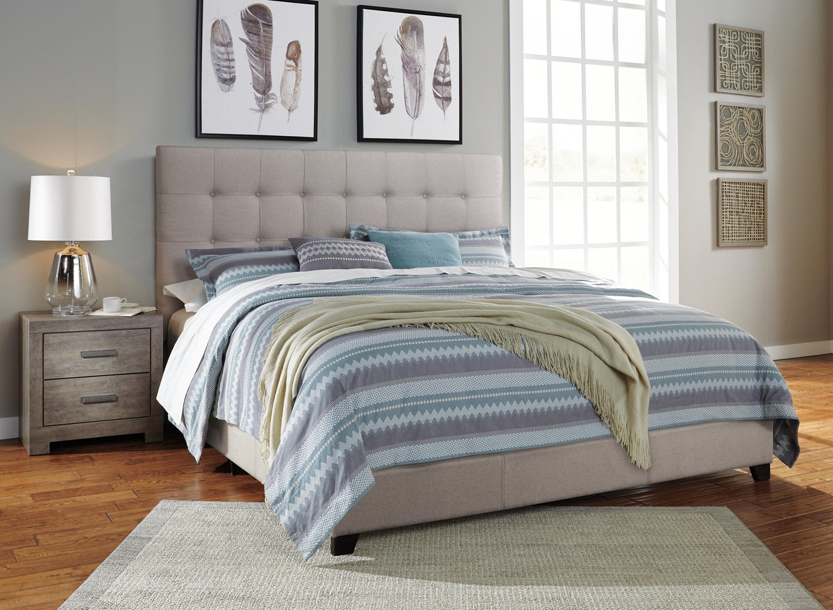 Dolante King Upholstered Bed in Beige, alternate view 6