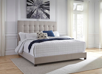 Dolante King Upholstered Bed in Beige