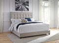 Dolante King Upholstered Bed in Beige