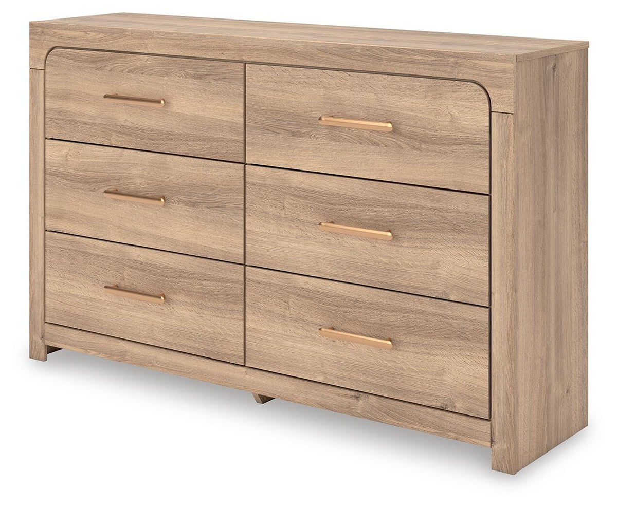 Kinlanni Dresser in Tan, angle view