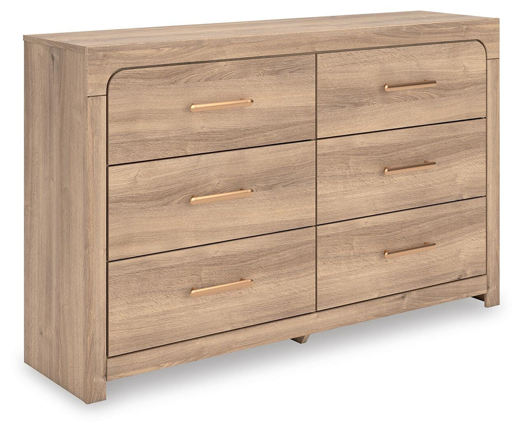 Kinlanni Dresser in Tan, angle view